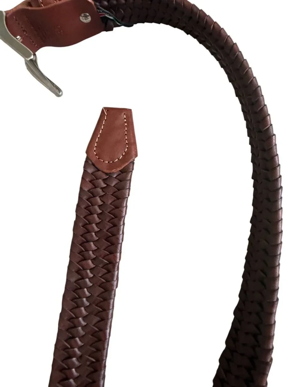 SUIE VALENTINI Men’s Brown Woven Belt Size 36